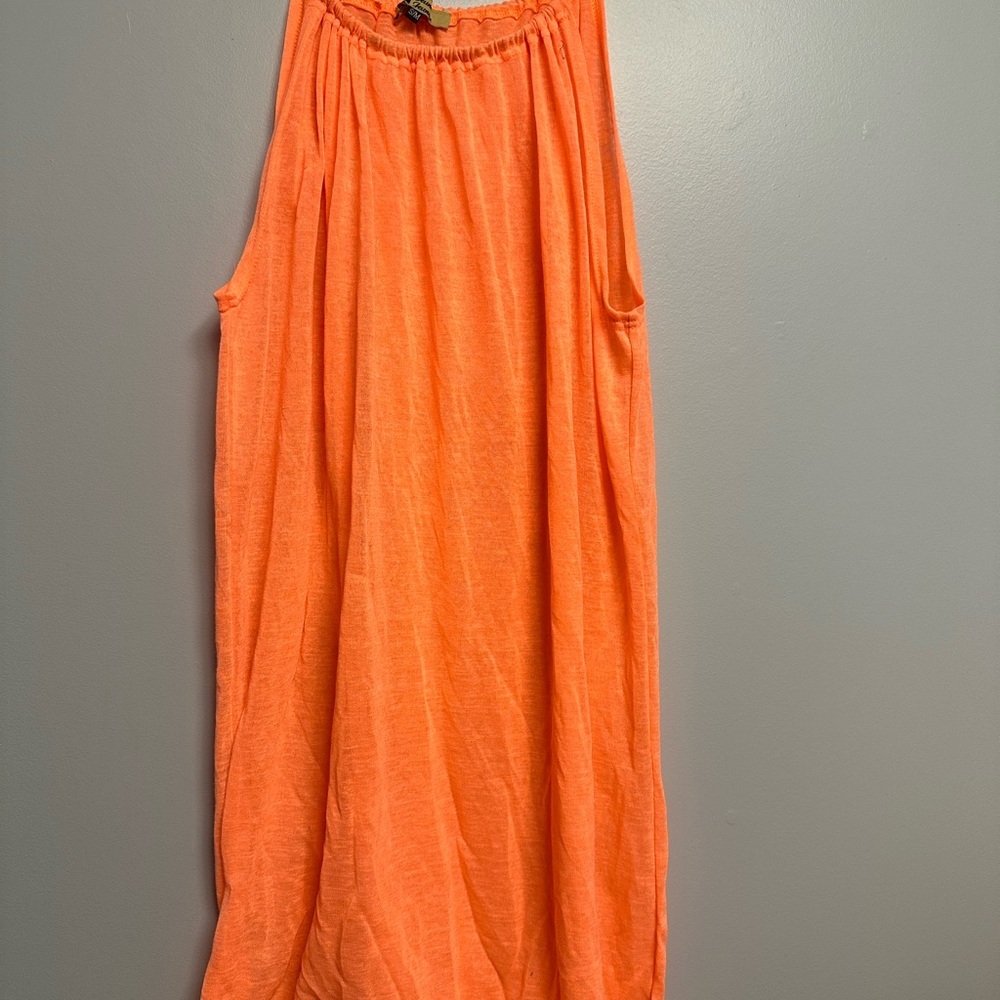 Vibrant Orange Swim Coverup for Effortless Beach Style